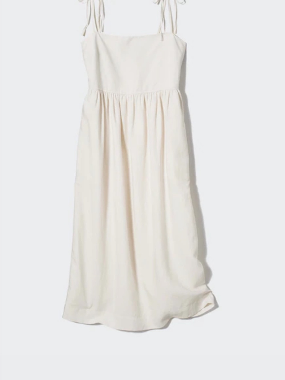 Uniqlo Cream Tie-Shoulder Girls' Sundress